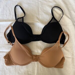 Pepper Classic All You Bra Set in Black and Tuscan Tan